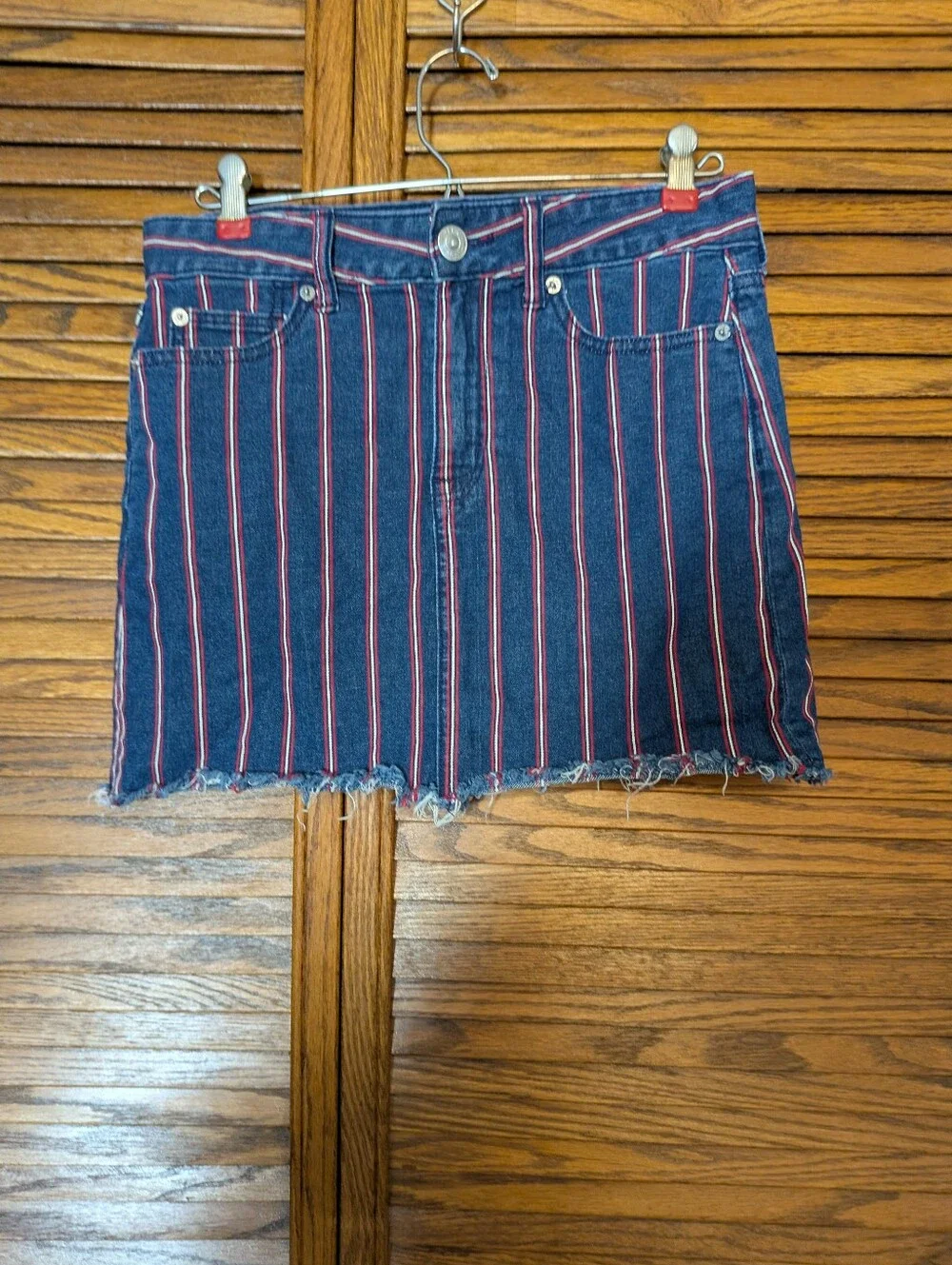 American Eagle Super Stretch Hi Rise Mini Denim Skirt Size 4